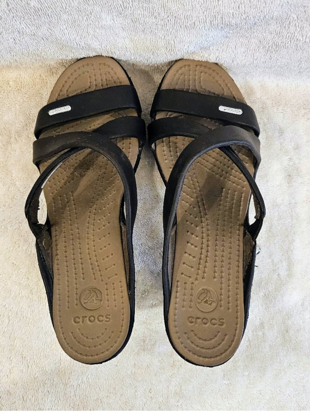 Crocs Cyprus IV Heel Slip-On Sandals in Espresso/Mushroom - Picture 5 of 8